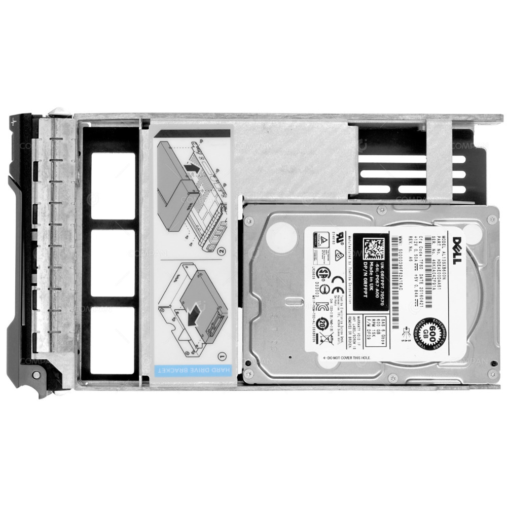 RFPPT LFF DELL HARD DRIVE 600GB 15K 6G SAS 2.5 SFF IN 3.5 G11 G12 G13 0RFPPT, AL13SXB600N